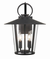 Crystorama Andover 4 Light Matte Black Outdoor Sconce