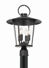 Crystorama Andover 4 Light Matte Black Outdoor Post