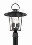 Crystorama Andover 4 Light Matte Black Outdoor Post