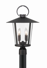 Crystorama Andover 4 Light Matte Black Outdoor Post