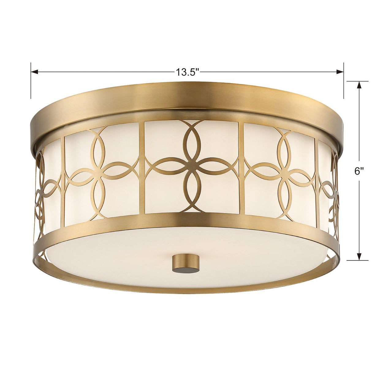 Crystorama Anniversary 2 Light Vibrant Gold Flush Mount