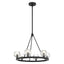 Crystorama Aragon 6 Light LED Matte Black Chandelier