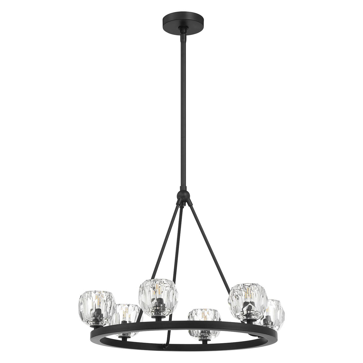 Crystorama Aragon 6 Light LED Matte Black Chandelier