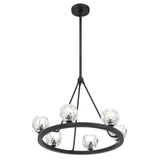 Crystorama Aragon 6 Light LED Matte Black Chandelier
