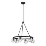 Crystorama Aragon 6 Light LED Matte Black Chandelier