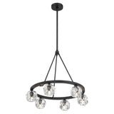Crystorama Aragon 6 Light LED Matte Black Chandelier