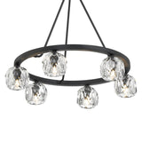 Crystorama Aragon 6 Light LED Matte Black Chandelier