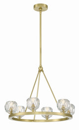 Crystorama Aragon 6 Light LED Soft Brass Chandelier
