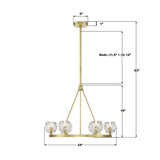 Crystorama Aragon 6 Light LED Soft Brass Chandelier