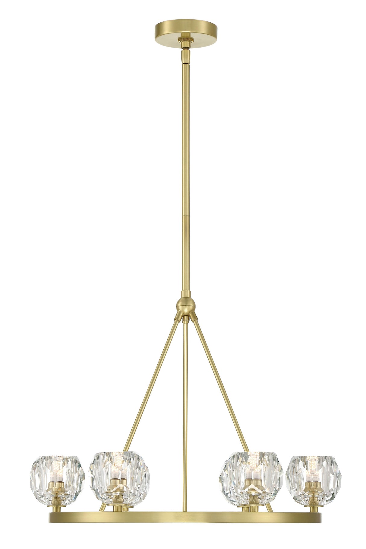 Crystorama Aragon 6 Light LED Soft Brass Chandelier