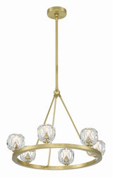 Crystorama Aragon 6 Light LED Soft Brass Chandelier