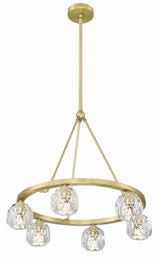 Crystorama Aragon 6 Light LED Soft Brass Chandelier