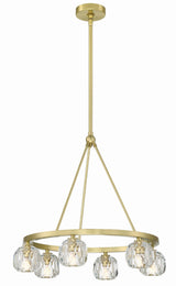Crystorama Aragon 6 Light LED Soft Brass Chandelier