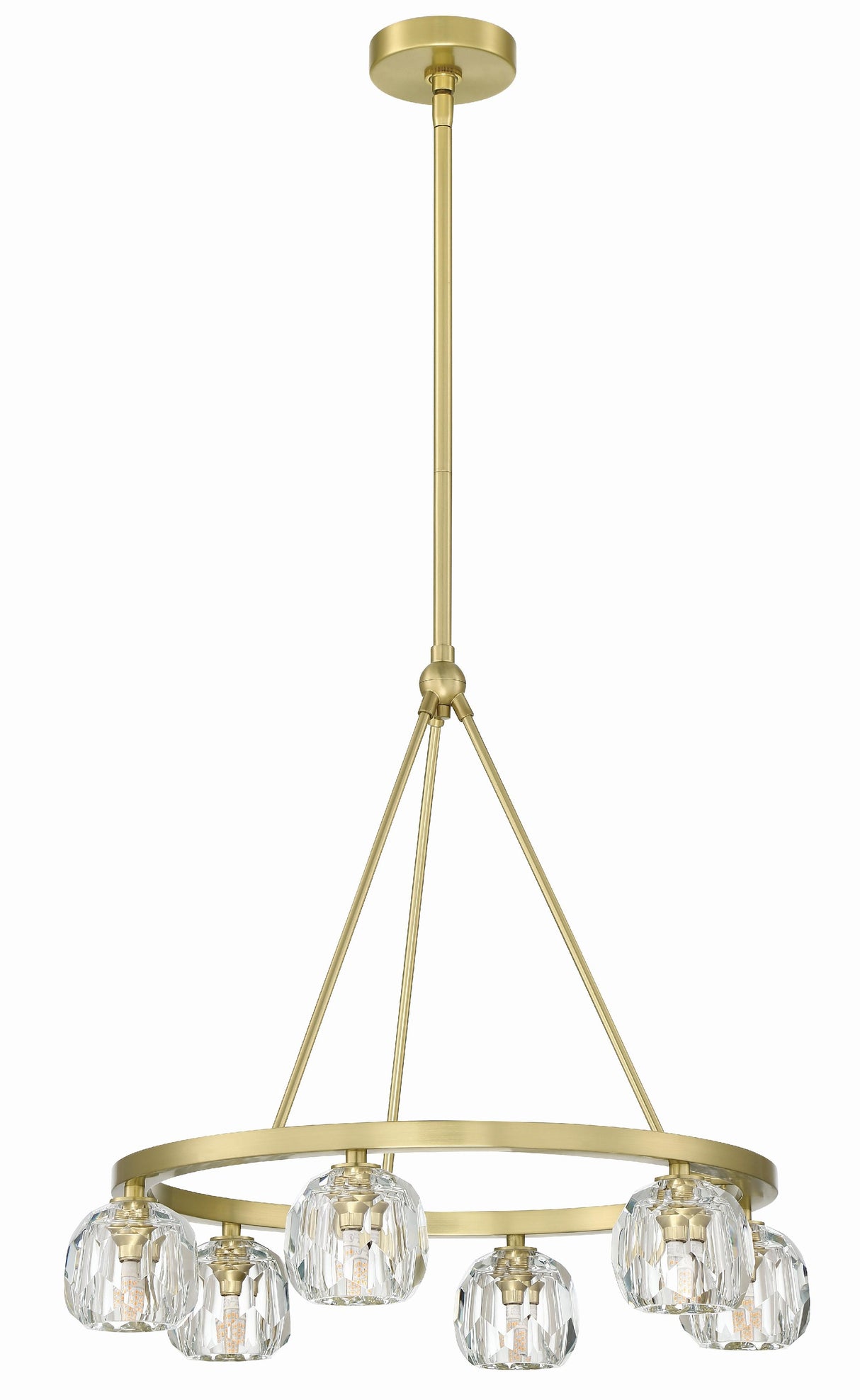 Crystorama Aragon 6 Light LED Soft Brass Chandelier