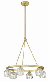 Crystorama Aragon 6 Light LED Soft Brass Chandelier