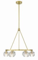 Crystorama Aragon 6 Light LED Soft Brass Chandelier