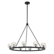 Crystorama Aragon 10 Light LED Matte Black Chandelier