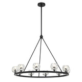 Crystorama Aragon 10 Light LED Matte Black Chandelier