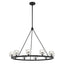Crystorama Aragon 10 Light LED Matte Black Chandelier