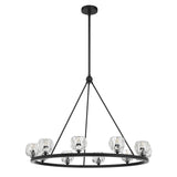 Crystorama Aragon 10 Light LED Matte Black Chandelier