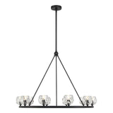 Crystorama Aragon 10 Light LED Matte Black Chandelier