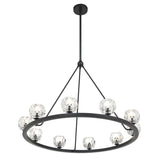 Crystorama Aragon 10 Light LED Matte Black Chandelier