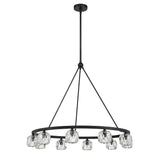 Crystorama Aragon 10 Light LED Matte Black Chandelier