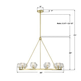 Crystorama Aragon 10 Light LED Soft Brass Chandelier