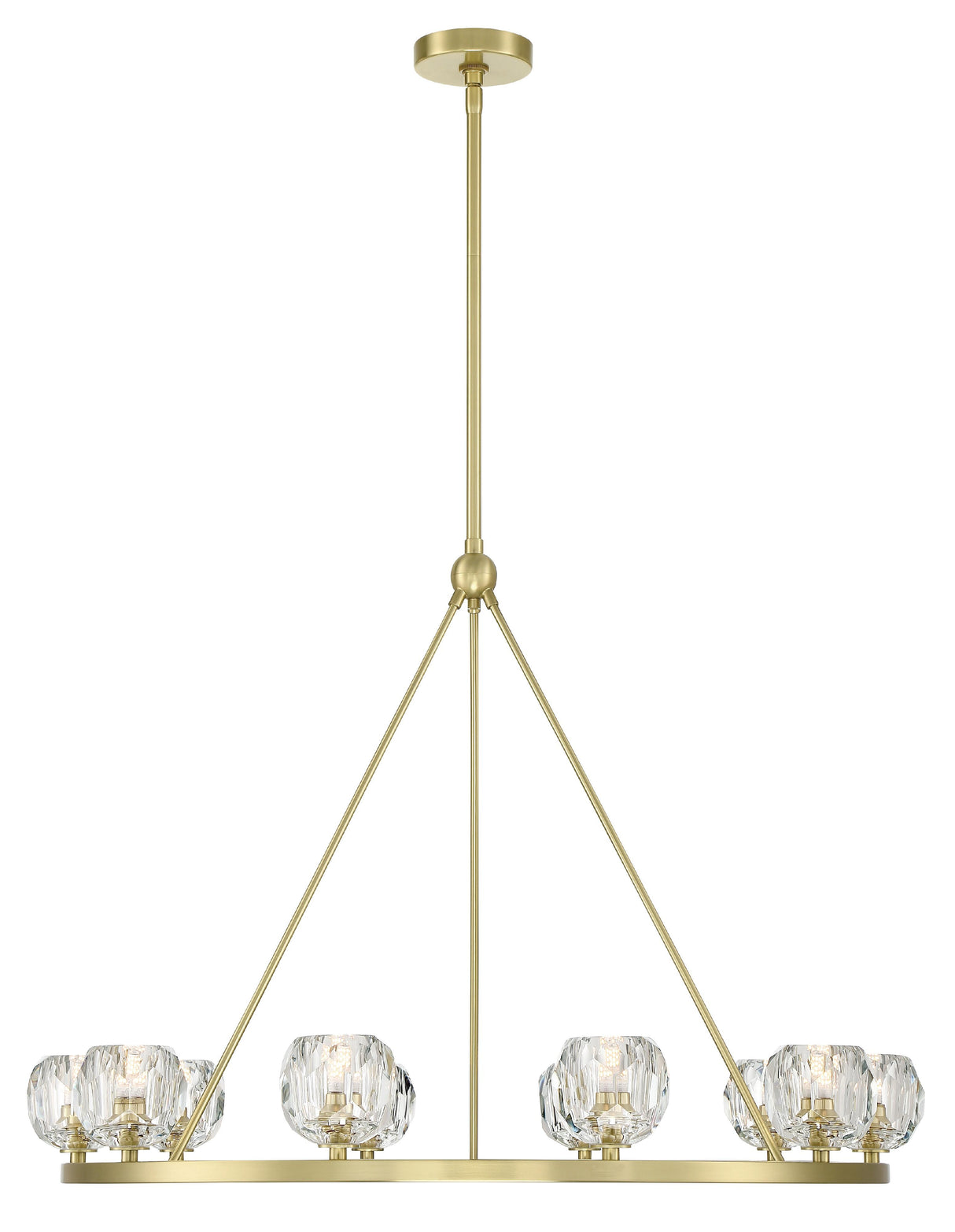 Crystorama Aragon 10 Light LED Soft Brass Chandelier