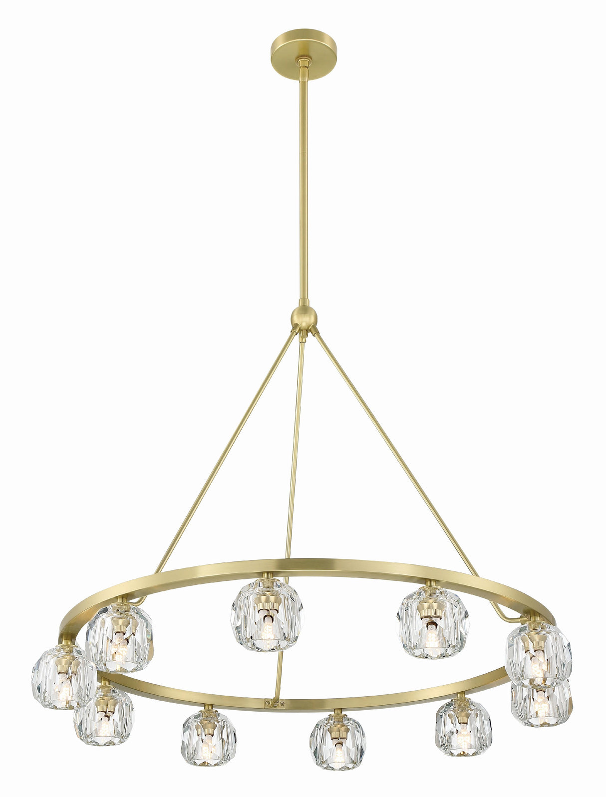 Crystorama Aragon 10 Light LED Soft Brass Chandelier