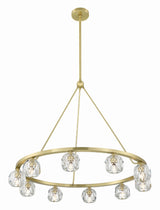 Crystorama Aragon 10 Light LED Soft Brass Chandelier