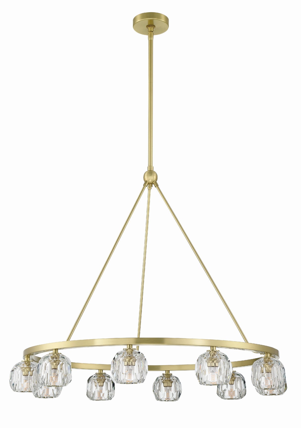 Crystorama Aragon 10 Light LED Soft Brass Chandelier