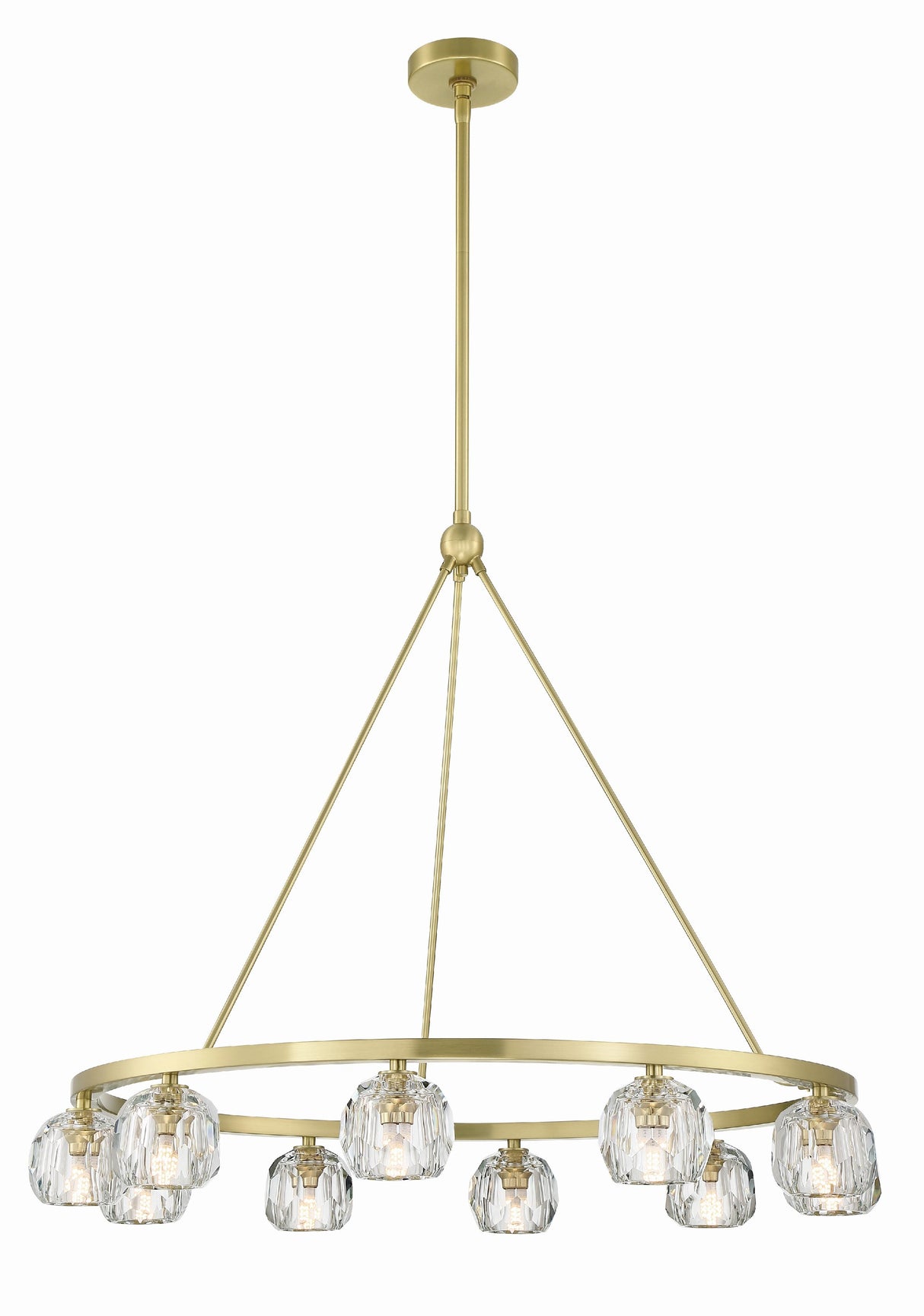 Crystorama Aragon 10 Light LED Soft Brass Chandelier
