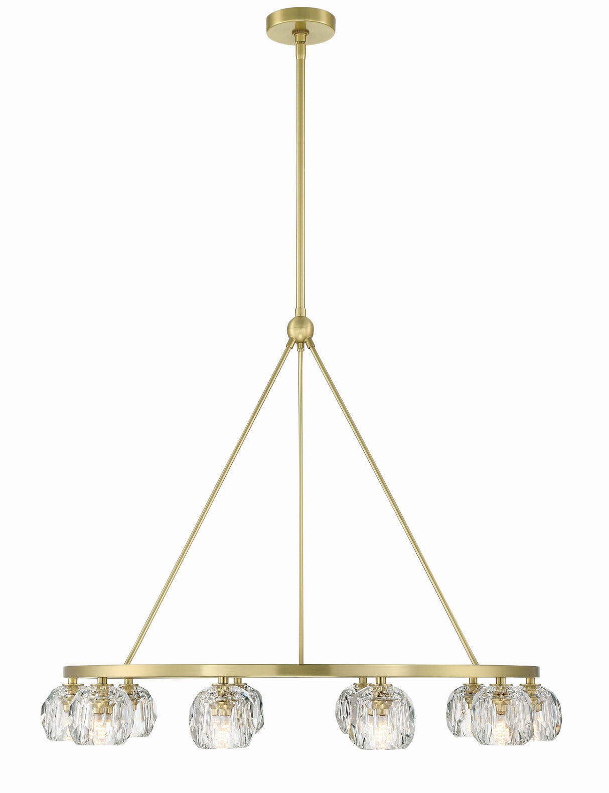 Crystorama Aragon 10 Light LED Soft Brass Chandelier