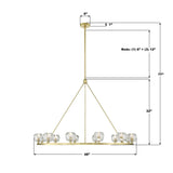 Crystorama Aragon 12 Light LED Soft Brass Chandelier