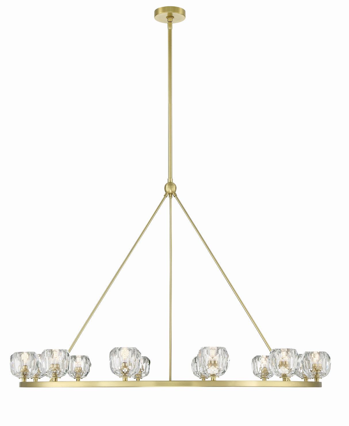 Crystorama Aragon 12 Light LED Soft Brass Chandelier