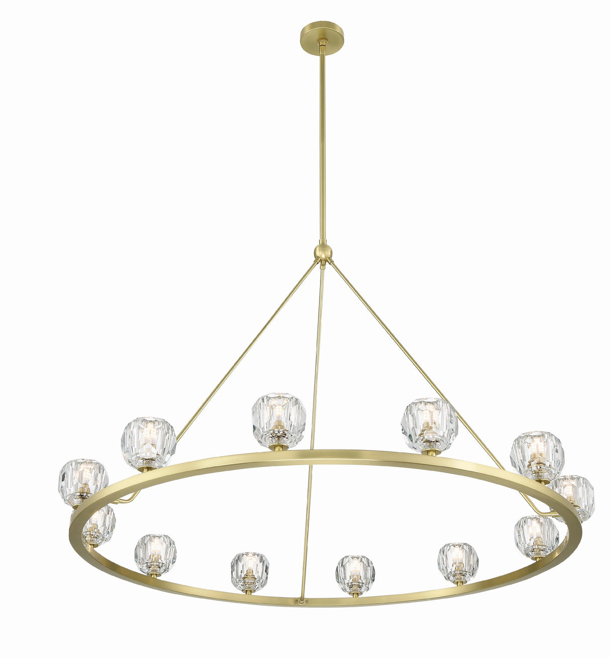 Crystorama Aragon 12 Light LED Soft Brass Chandelier