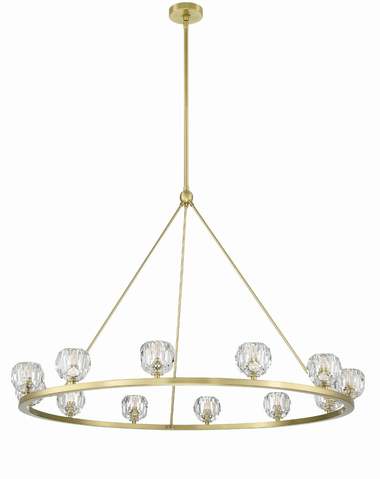 Crystorama Aragon 12 Light LED Soft Brass Chandelier