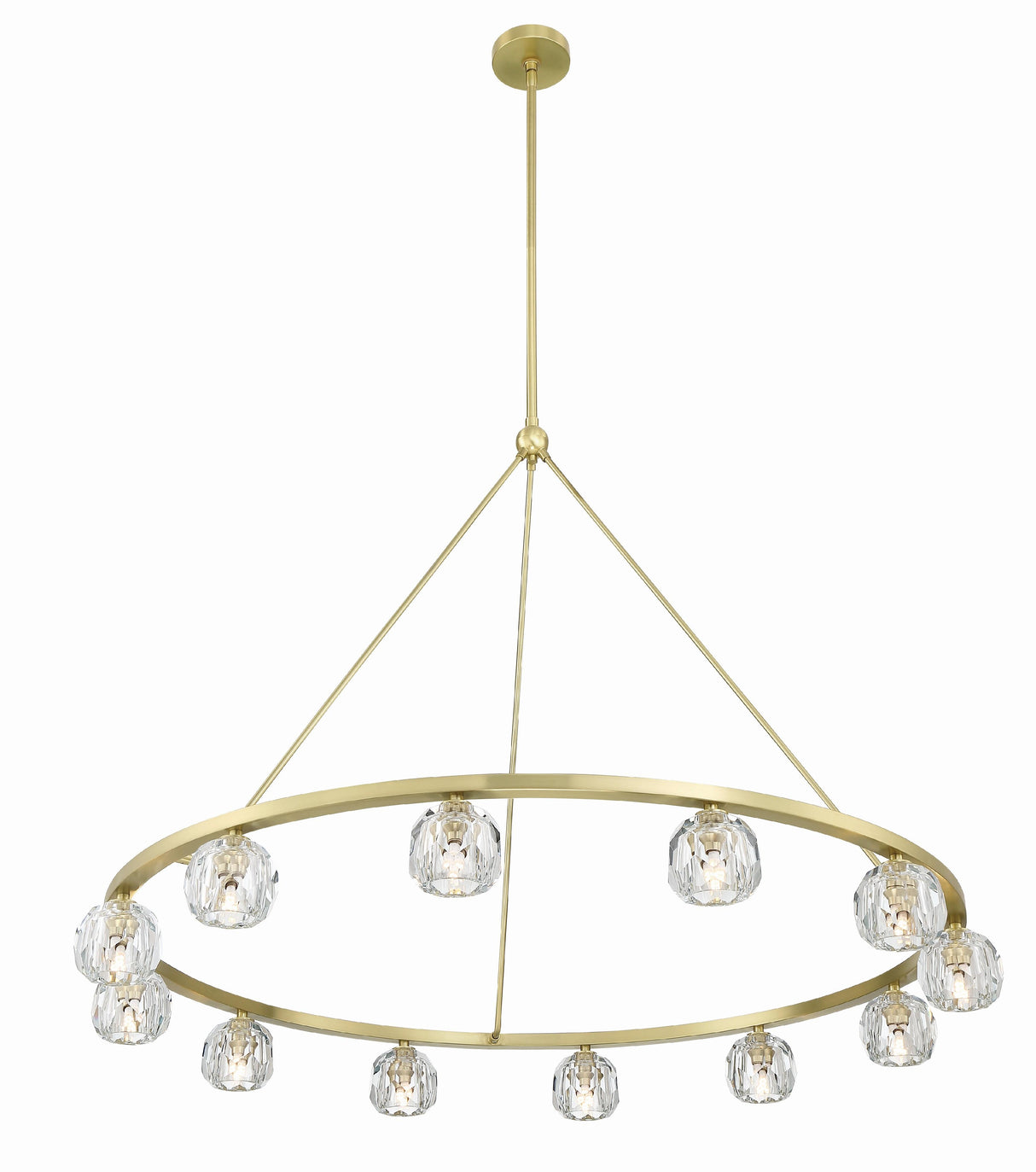Crystorama Aragon 12 Light LED Soft Brass Chandelier