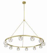Crystorama Aragon 12 Light LED Soft Brass Chandelier