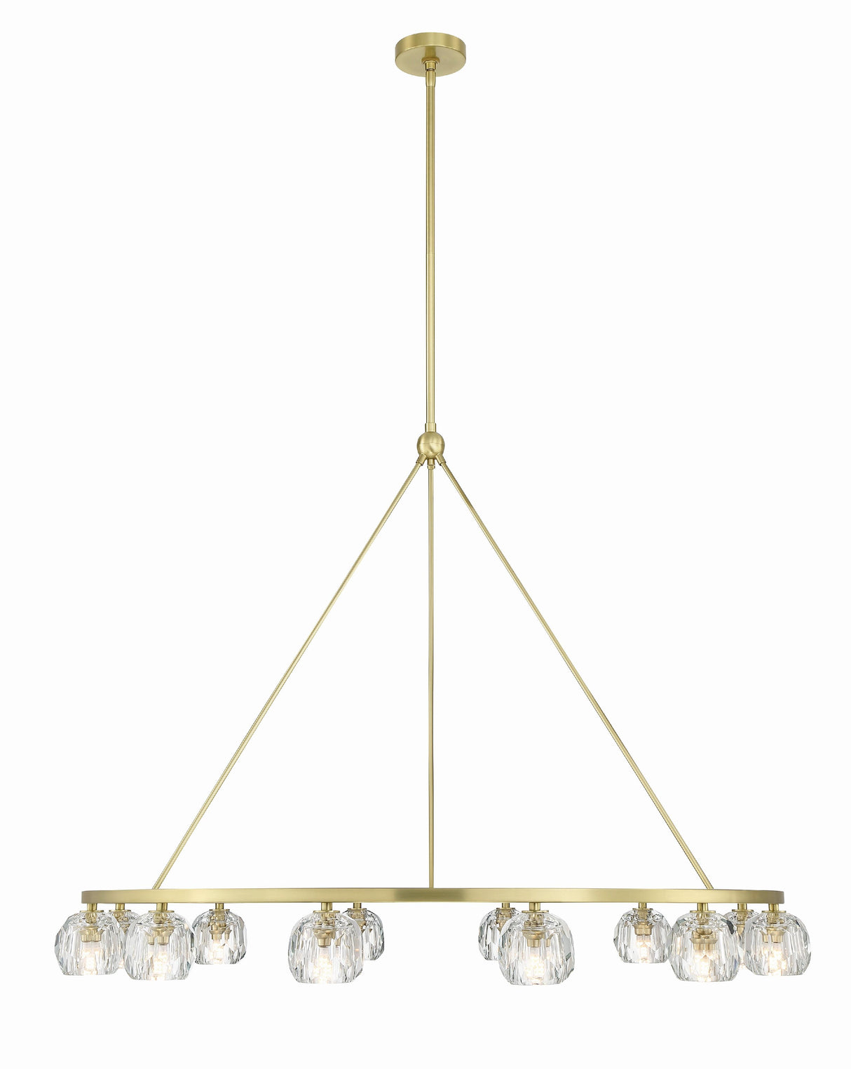 Crystorama Aragon 12 Light LED Soft Brass Chandelier