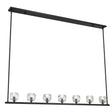 Crystorama Aragon 7 Light LED Matte Black Linear Chandelier