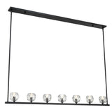 Crystorama Aragon 7 Light LED Matte Black Linear Chandelier