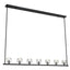 Crystorama Aragon 7 Light LED Matte Black Linear Chandelier
