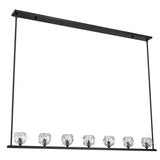 Crystorama Aragon 7 Light LED Matte Black Linear Chandelier