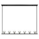 Crystorama Aragon 7 Light LED Matte Black Linear Chandelier