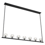 Crystorama Aragon 7 Light LED Matte Black Linear Chandelier