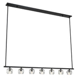 Crystorama Aragon 7 Light LED Matte Black Linear Chandelier