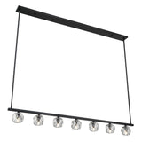Crystorama Aragon 7 Light LED Matte Black Linear Chandelier
