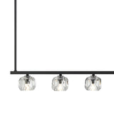 Crystorama Aragon 7 Light LED Matte Black Linear Chandelier